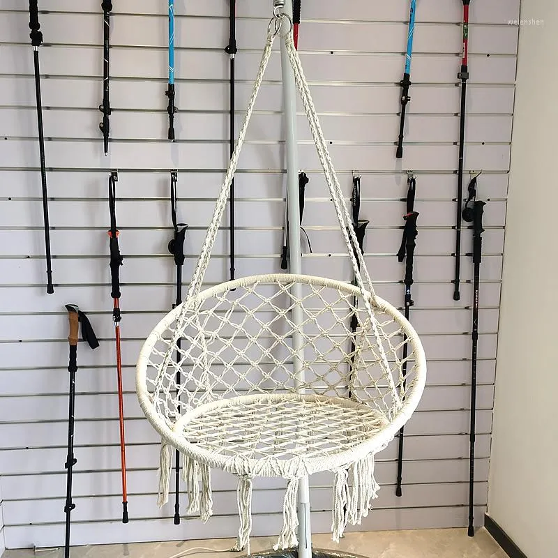 Kampmeubilair Noordse stijl rond hangmat hangstoel swing touw tuin stoel buiten indoor veiligheid