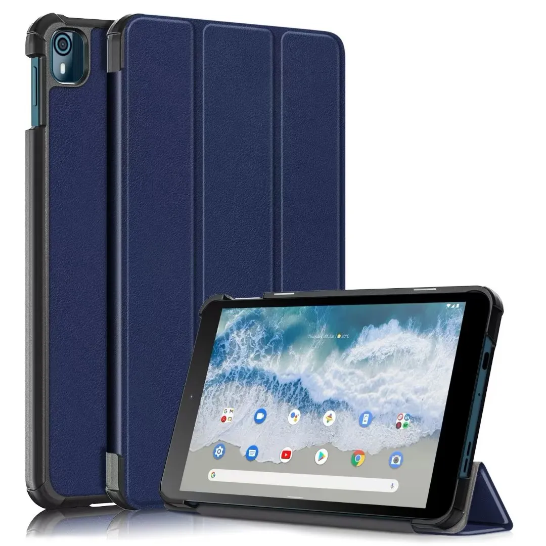 حافظات جلدية لهاتف Nokia T10 8 "8inch for ipad Case Smart Slim Protect Three Fold Cover Tablet Tab