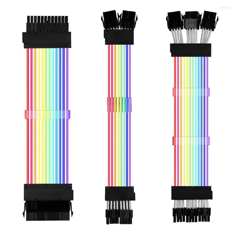 Computerkabel ALOYSEED PSU Netzteil Verlängerungskabel Adressierbares RGB  ATX 24Pin PCIe GPU Dual Triple 8 Pin 6 2Pin Kabel PC Gehäuse Von 32,61 €