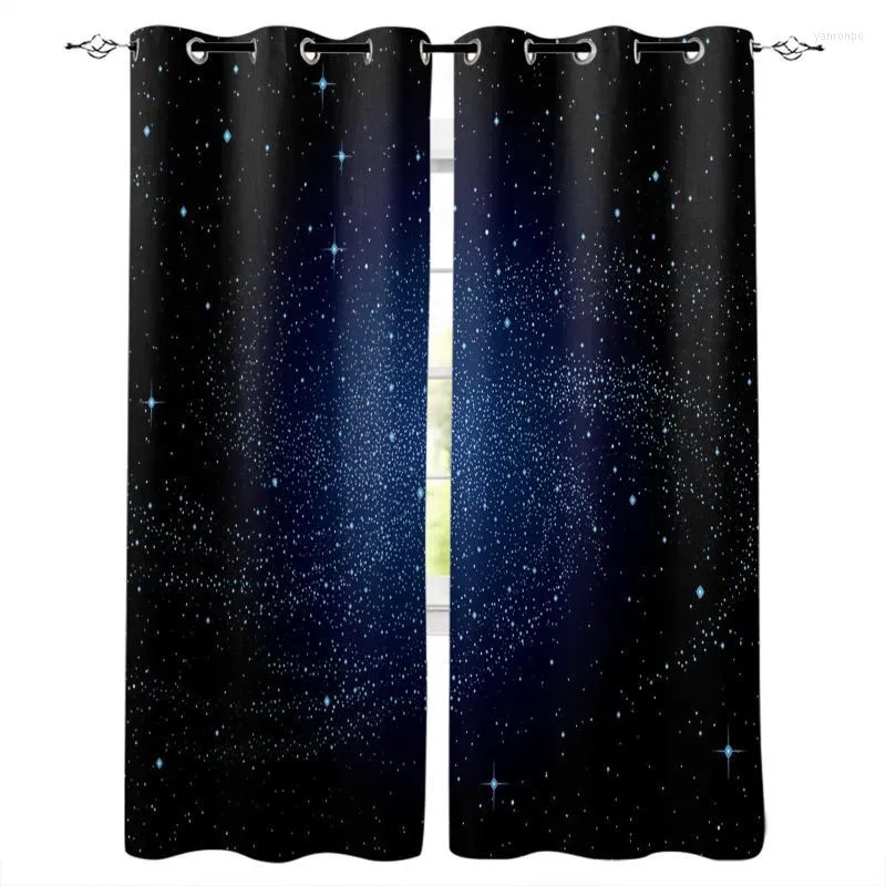 Curtain & Drapes Milky Way Vortex Spots Dense Window Treatments Curtains Valance Blinds Bedroom Kids Room Decor