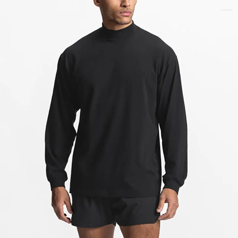 Men Terts Thirts Men's Running Solid Color Gym Fashion Long Sleeve Bodyviliting Tshirts قميص الخريف والرياضات الشتوية