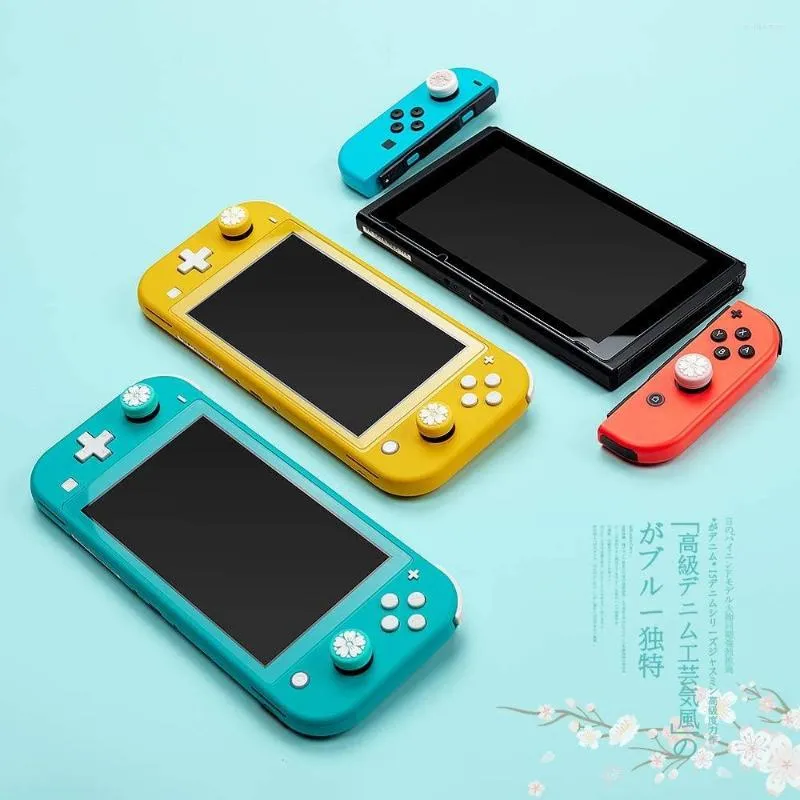 Game Controllers Sakura Thumb Grip Cap Joystick For Switch Soft Silicone Protective Sleeve Suitable Joy-Con Controller