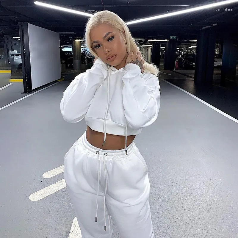 Women's Two Piece Pants 2022 Winter Fashion Outfits For Women Tracksuit Hoodies Sweatshirt And Sweatpants Casual Sports 2 Set