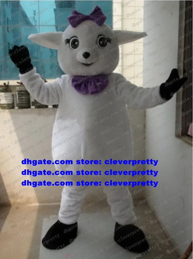 White Lamb Sheep Mascot Costume Mascotte Goat Jumbuck Yeanling Adult Cartoon Character Outfit Suit Return Banquet Opening And Closing No.1041
