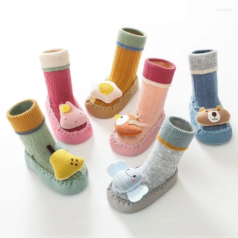 First Walkers Baby Shoes Cartoon Anti-Slip Children Toddler Boys Socks Cute Soft Sole Girls Kids Accessoires