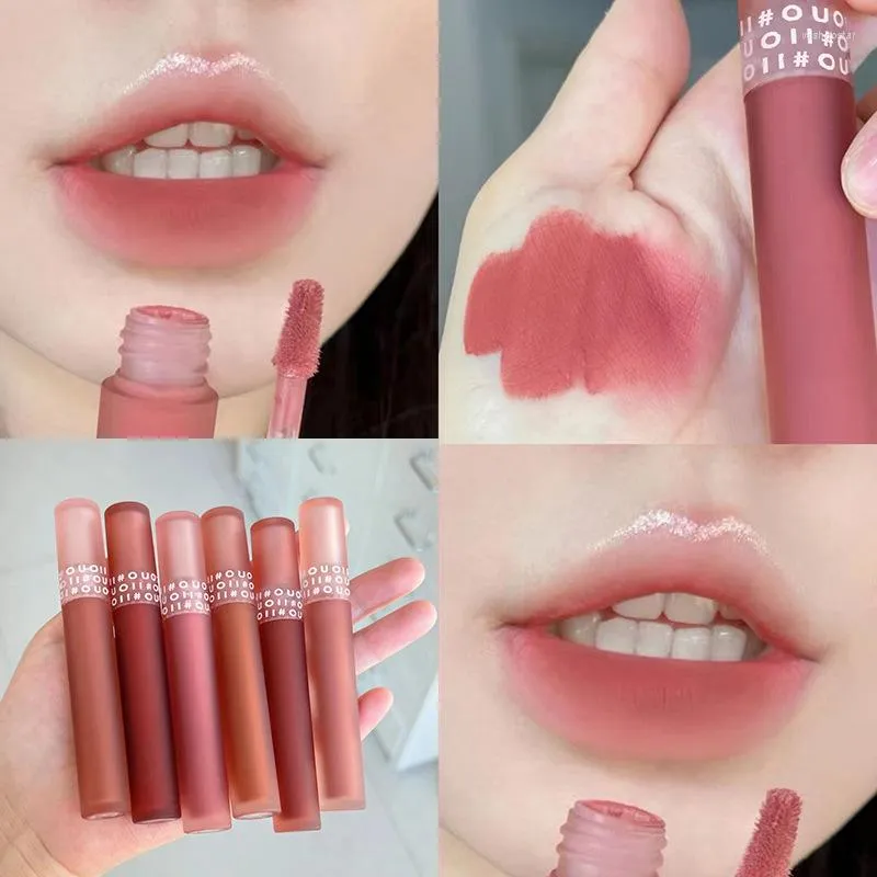 Brillant à lèvres imperméable mat velours liquide rouge à lèvres et maquillage hydratant longue durée étudiant beauté cosmétique