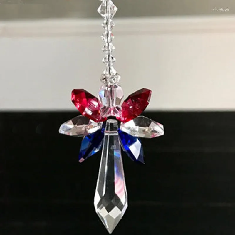 Chandelier Crystal 1PCS Rainbow Guardian Angel Suncatcher For Home Car Decor Hanging Glass Decoration Window Ornament