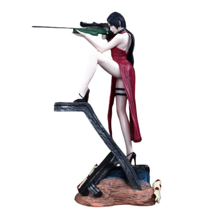 Anime Manga 32cm-36cm Resident Evil Ada Wong Leon Scott Kennedy Jill Valentine PVC Figur Action Anime Collectible Statue Doll Geschenkspielzeug