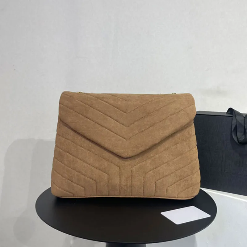 Nubuck deri zarf çantaları kadınlar messenger çantalar zincir çantalar omuz çanta altın vintage donanım büyük flip cüzdan kalitesi