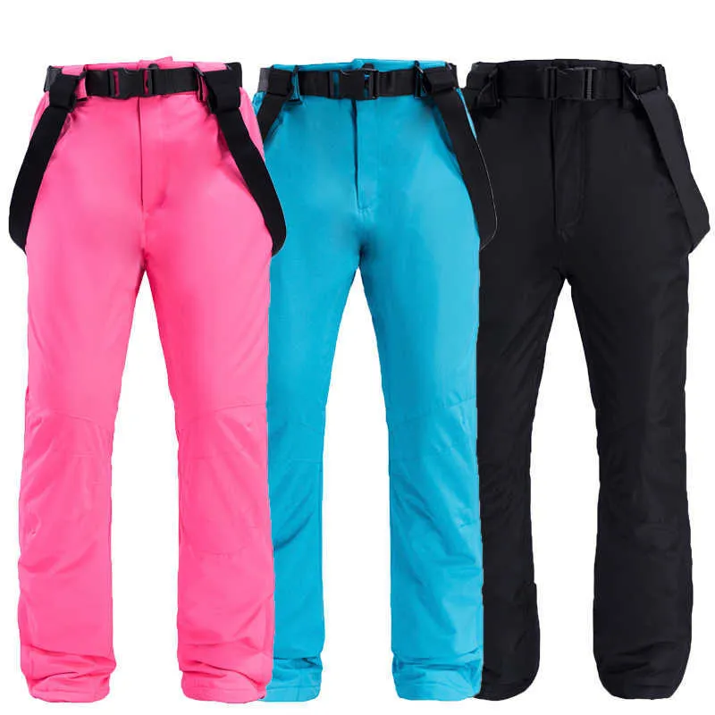 Winter Non Insulated Snow Pants Thicken Warm Windproof Waterproof