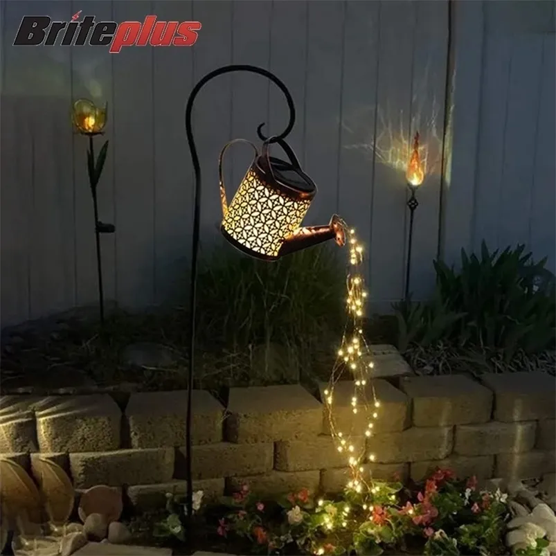 Decorazioni da giardino Lampade solari a LED Lampade da giardino Luci esterne Bollitore Lanterna Impermeabile Illuminazione di paesaggio Decorazione per cortile Art Type 221025