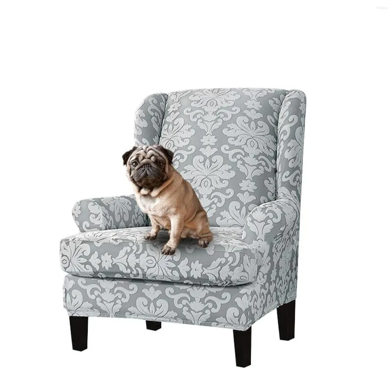 Chair Covers Wingback Slipcover High Stretch Wing Back Cover Covering Armchair In Living Dining Room Fitted Easy Backe