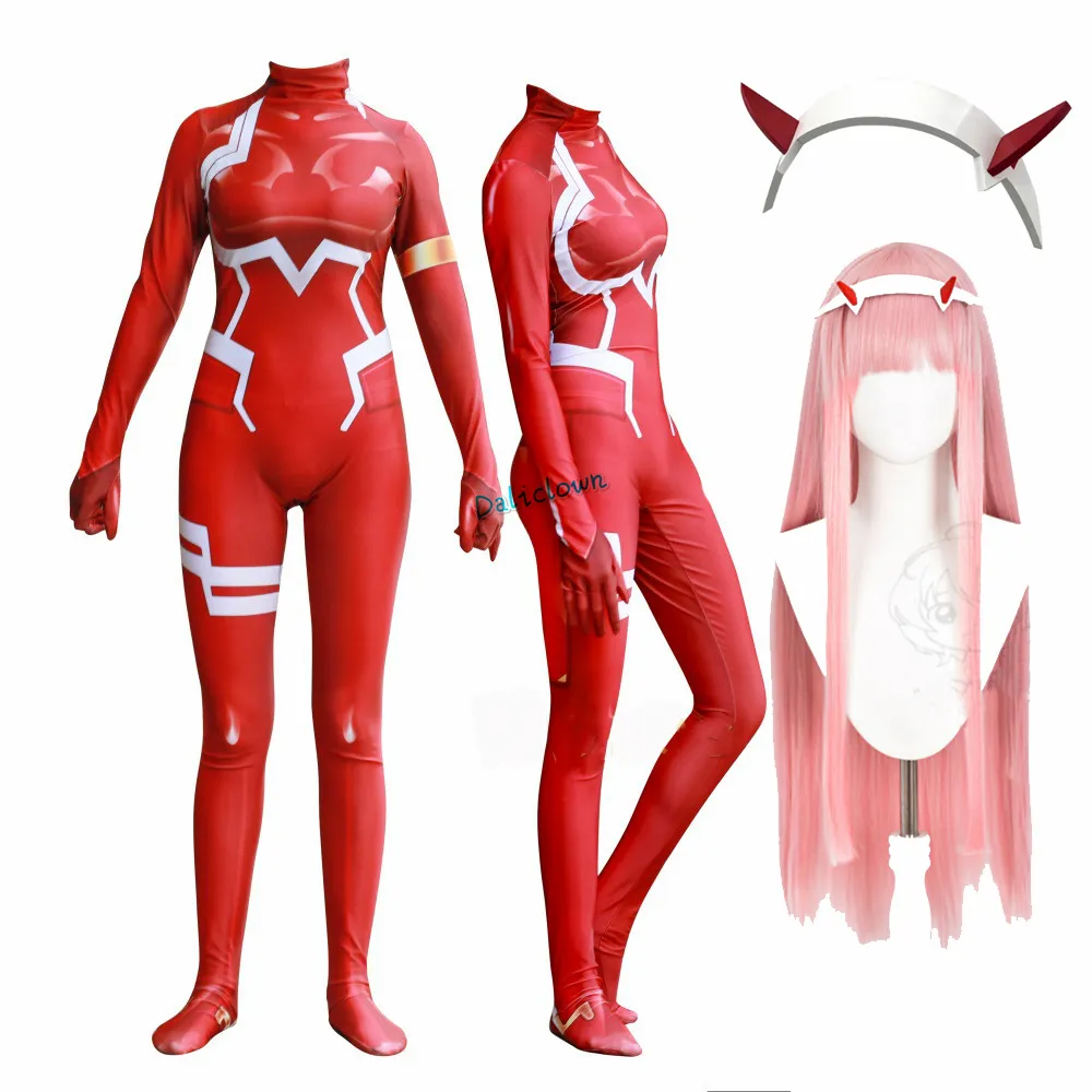 Cosplay Zero Two. Uniforme e/ou Peruca, Anime Darling in the Franxx