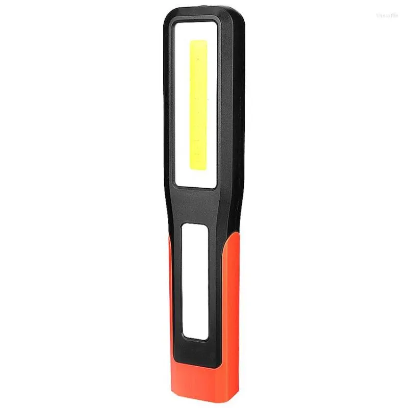 Torce Torce Lampada da lavoro a LED COB ricaricabile con 3 modalità Base magnetica Girevole a 360 gradi per riparazione auto Campeggio domestico