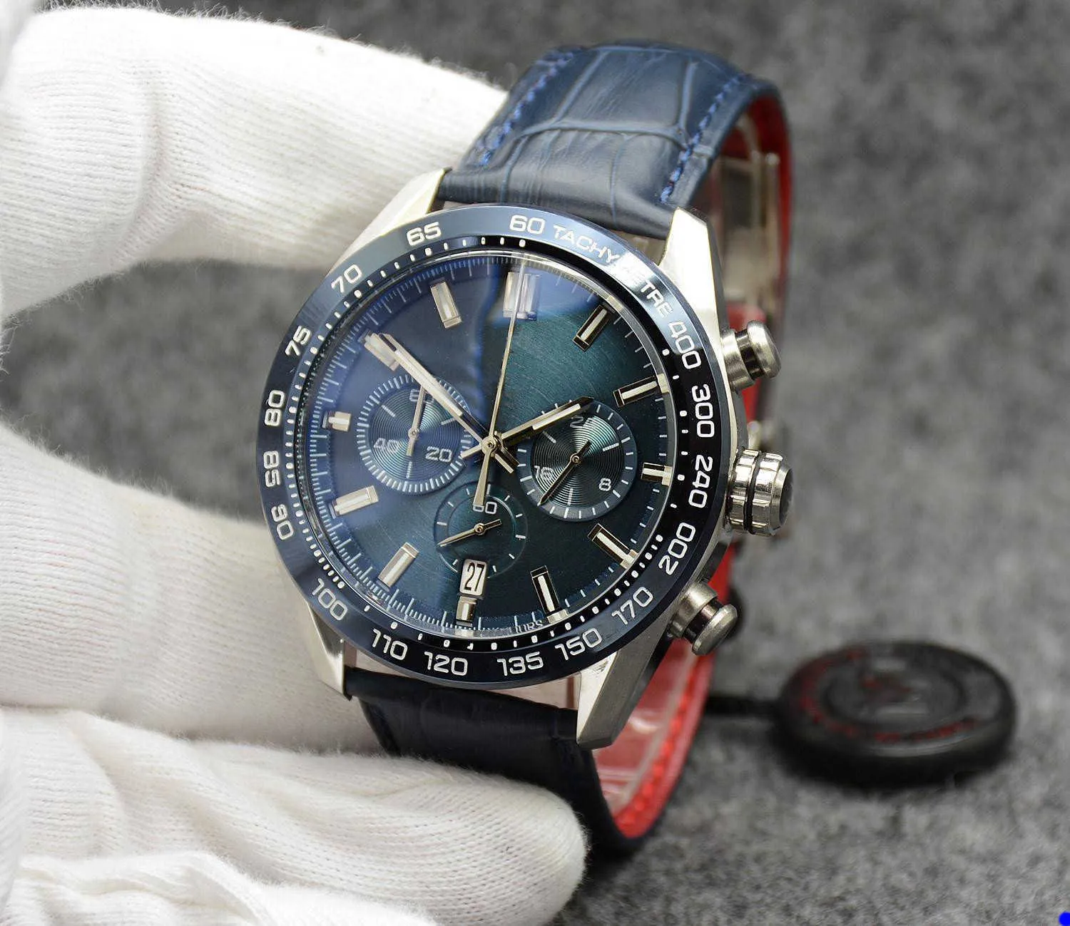 High Grade Watch 44MM Quartz Chronograph Battery Power Mens Watches