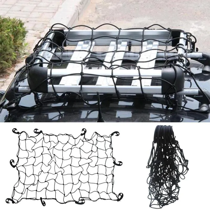 Car Organizer Trunk Net Bagagli elastici Cargo Pickup Truck Storage Portapacchi Reti a maglie con ganci per accessori