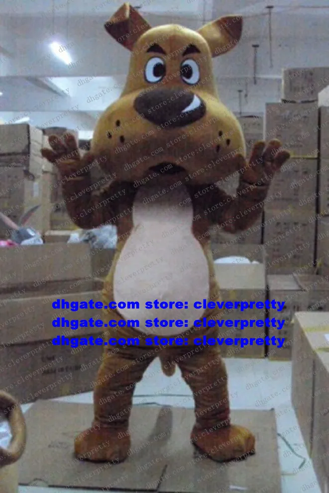 Brown Dog Mascot Costume Mascotte Puppy Cutu Pup Doggie Adult Cartoon Character Outfit Suit Prevalent Prevailing Mark The Occasion No.1872