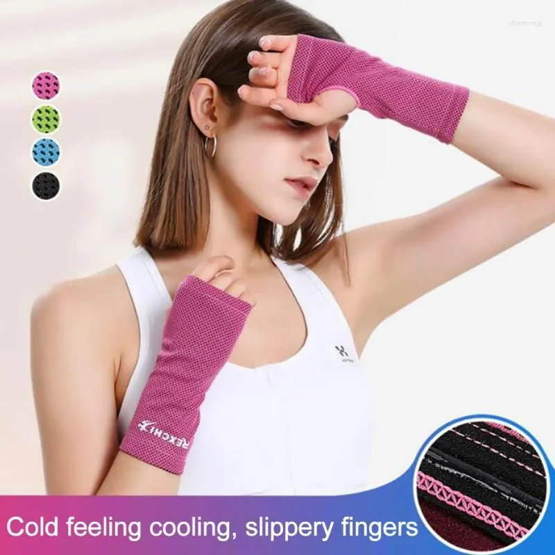 Suporte de pulso Pulseira Wrap Sports Safety for Gym Yoga Vôlei Mão Sarradeira Brace respirável Gelo Cooling Tennis Band Acessório