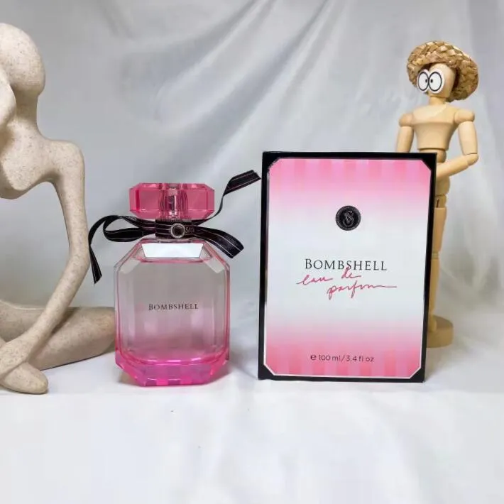 High Version Quality Secret Perfume 100ml Bombshell Sexy Girl Women Fragrance Long Lasting Smell VS Lady Parfum Pink Bottle Cologne Fast Ship