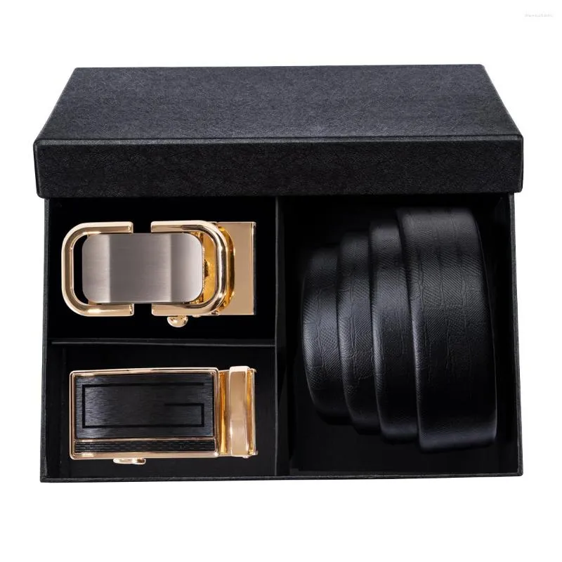 Belts Luxury Mens Belt Alloy Automatic Buckle for Men Leather Leather Strap Jeans Business Style Designer Box Set Dibangu