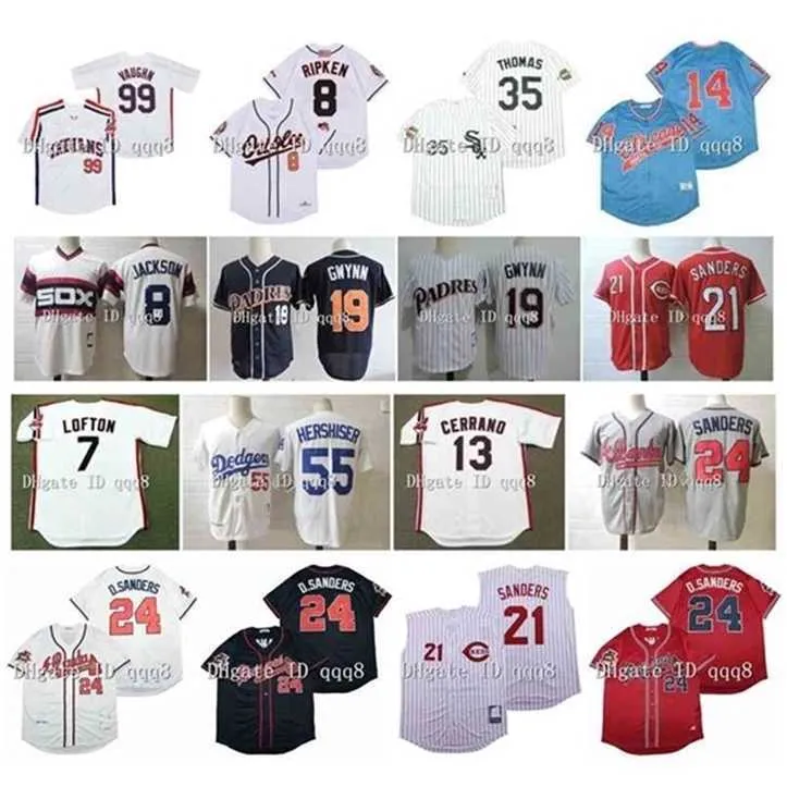 Proword Air01 Vintage RICKY WILD THING VAUGHN Jerseys Cal Ripken Jr. Orel Hershiser Kenny Lofton Tony Gwynn Pedro Cerrano Reggie Deion Sanders Jackson