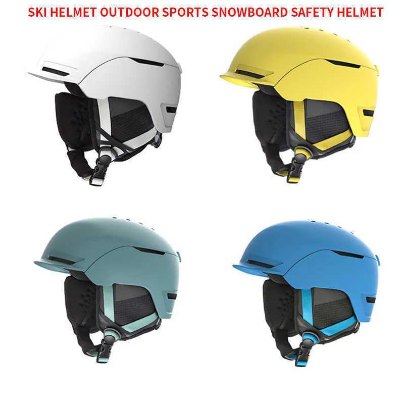 サイクリングヘルメットスキーヘルメットゴグ全体の成形ABSPCEPS高品質のスキーアウトドアスポーツスノーボードとスケートボード安全L221014