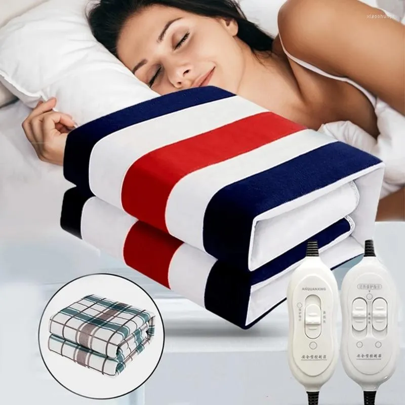 Одеяла интеллектуальное электрическое одеяло одиночное 1,8 м / двойное 220 /110 В двойное управление нагреванием. Подходит для зимы