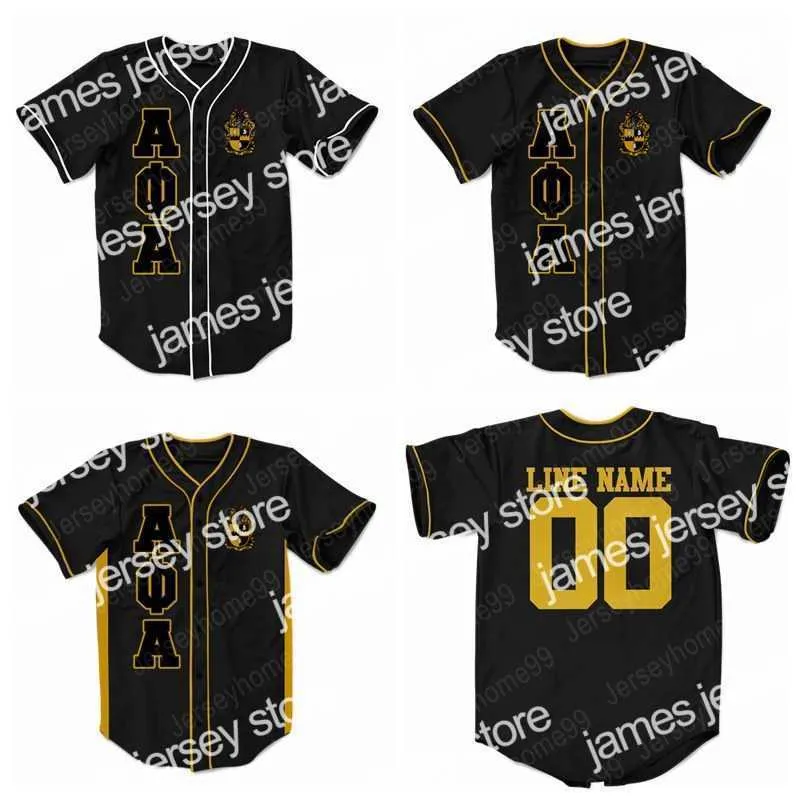 Baseball Jersey Custom masculino Alpha Alpha Alpha Alpha Bordada Jersey de beisebol grego Qualquer nome ou qualquer número Gray XS-5xl