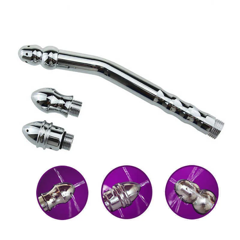 Itens de beleza itens de beleza Metal Douche vaginal Cleaning chuveiro anal plug plug mini enema bunda limpador massagem Produto sexy