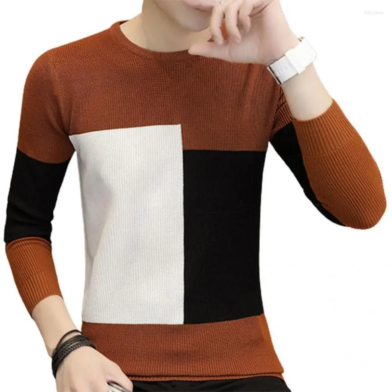Pulls pour hommes O Nerk Young Men Sweater Pull Elastic Winter Pullover pour usure quotidienne