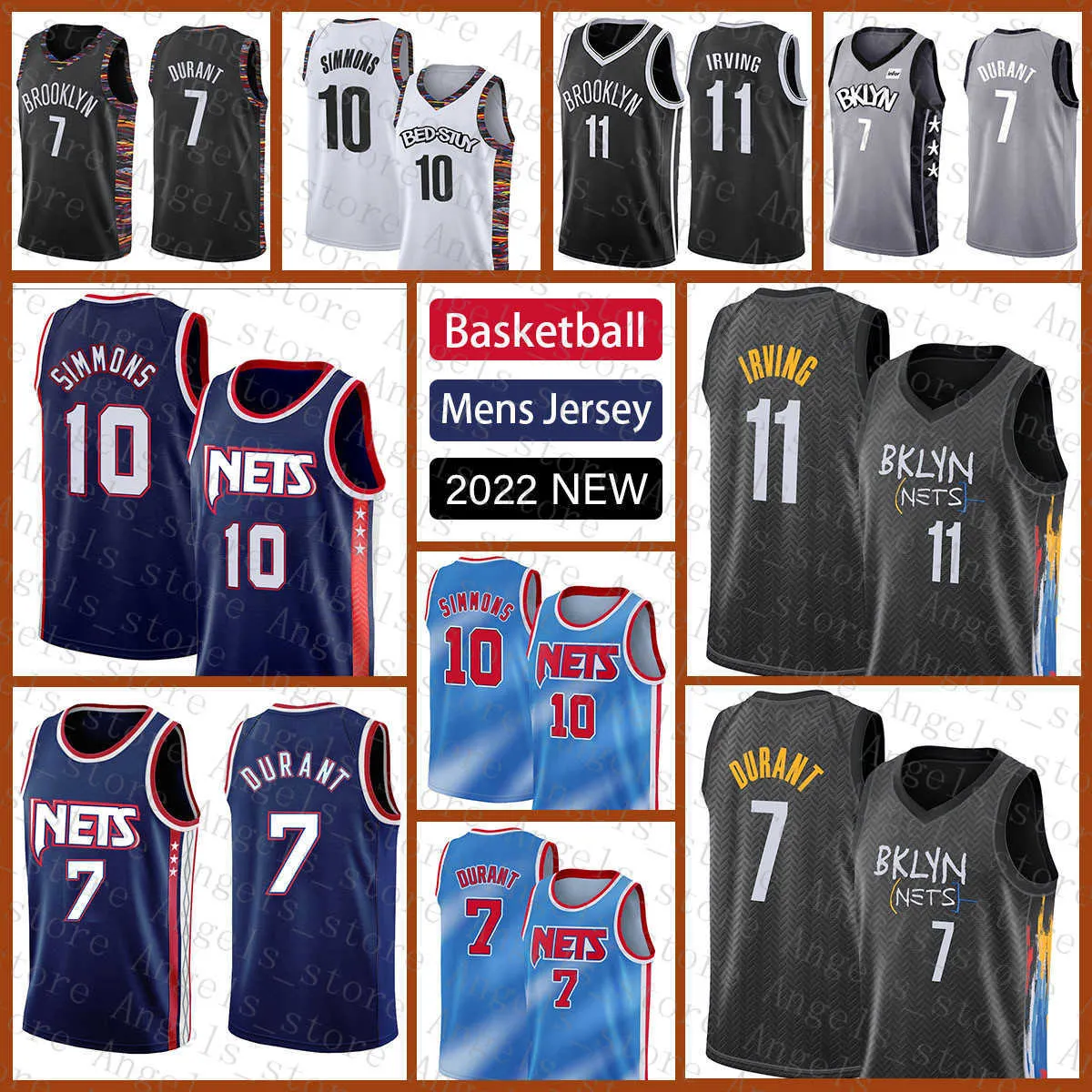 Baloncesto Jersey 7 10 11 Hombres Kevin Durant Ben Simmons Kyrie Irving
