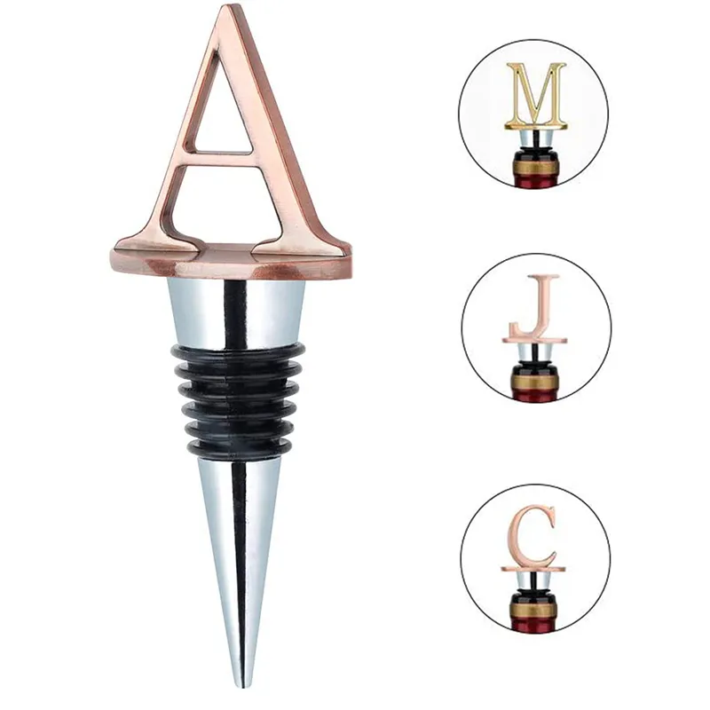 Bar Tools Wine Bottle Stopper Letters Leak Proof Creative Champagne Beer Bottles Sealer Cap Personalized Reusable Drop Delivery 2022 Smteh