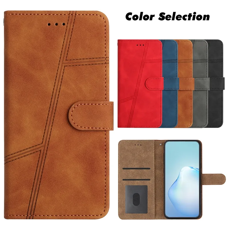 Skin Feel Leather Wallet Cases For Iphone 15 Plus 14 Pro Max 13 12 11 X 8 7 6 Soft TPU Inside Case Comfortable Hand Feeling Credit ID Card Slot Pocket Holder Flip Cover Pouch