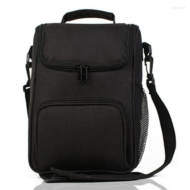 Sacos de armazenamento Bolsa de lancheira isolada Caixa reutilizável Bento Cooler Tote com alça de ombro ajustável removível para homens/mulheres/escola