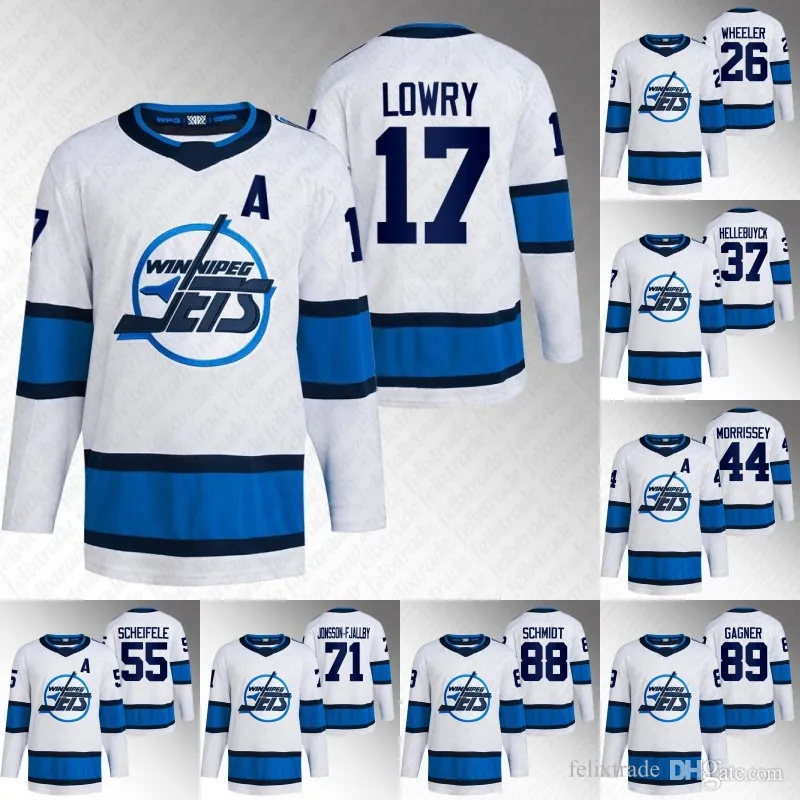 Mark Scheifele 2022-23 Omgekeerde retro jersey Adam Lowry Dominic Toninato David Gustafsson Saku Maenalanen Brenden Dillon Sam Gagner Mark Scheifele Neal Pionk