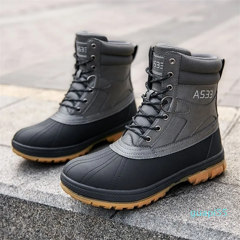 Boots Plus Size 47 Outdoor Men Winter Snow for Training Work Waterproof Slip-Resistant Keep Warm Shoes 221026