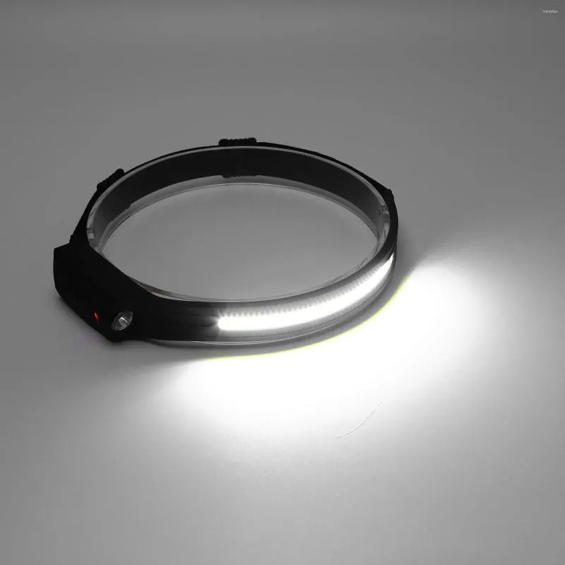 Fari 2 pezzi Lampada frontale da equitazione a induzione a LED Lampada da torcia ricaricabile per caccia da lavoro con luce USB