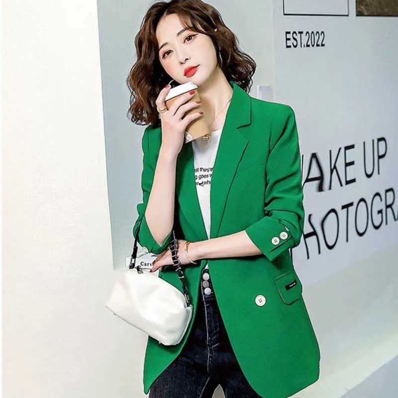 Damespakken Blazers Women Blazer Lange mouwen Solid Color Simple Modieuze Classic Chic Solid Colour Office Ladies Elegant Blazer Tops 2022 T221027