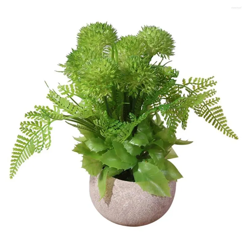 Decorative Flowers Artificial Plant Potted Dandelion Lifelike Fake Greenery Faux Decor Ornaments For Home Garden Party