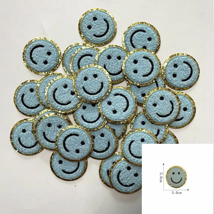 Rhinestone Smile Face Iron On Patches – Scratch Decor