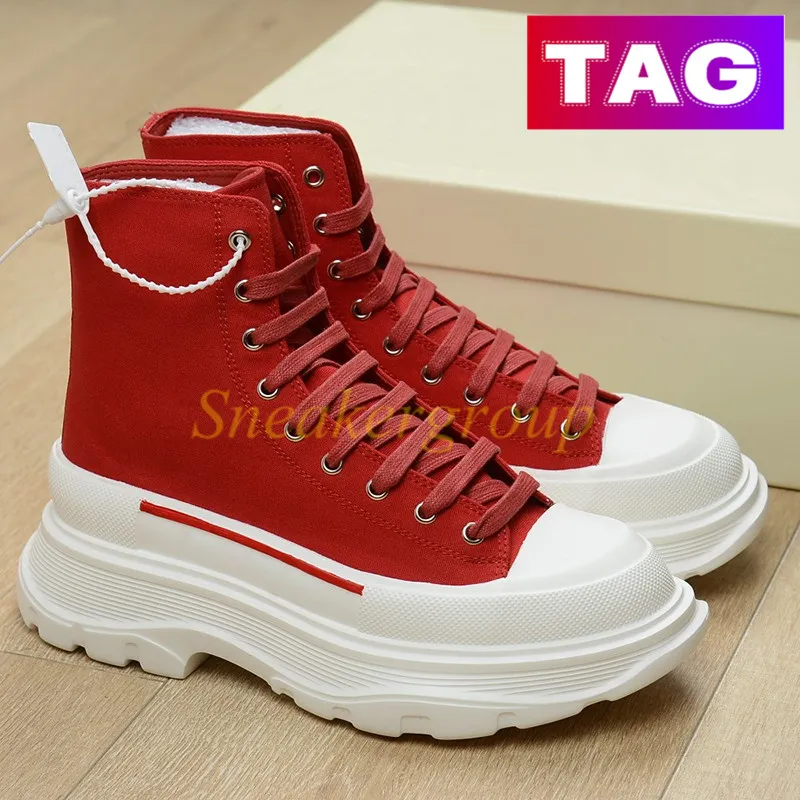 Designer Boots Tread Slick boot men women Platform canvas sneaker casual shoes Arrivals High triple black white royal blue pink red magnolia luxury womens sneakers