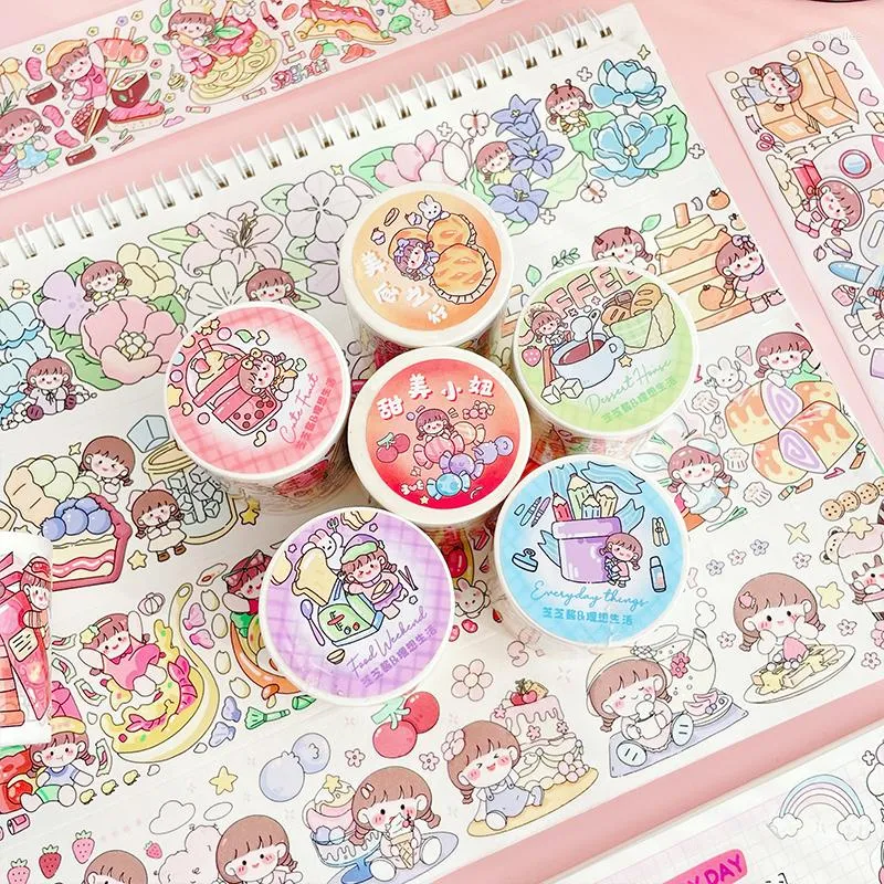 Gift Wrap Lovely Girl ZHIZHIJIAN Happy Daily Life Special Oil Washi Tapes School Supplies Masking Tape DIY Scrapbooking Sticker