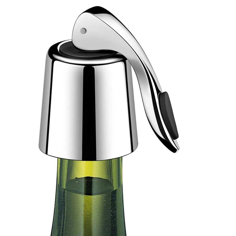 Bar Tools Wine Bottle Stopper Stainless Steel Reusable Leakproof Sile Beverage Sealer Fresh Saver Kitchen 2021 Drop Delivery 2022 Smtff