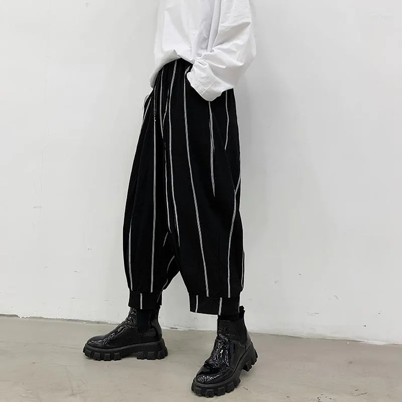 Męskie spodnie 2022 Japan Japan Streetwear Lose Casual Stripe Kokkie Pant Pant Męs