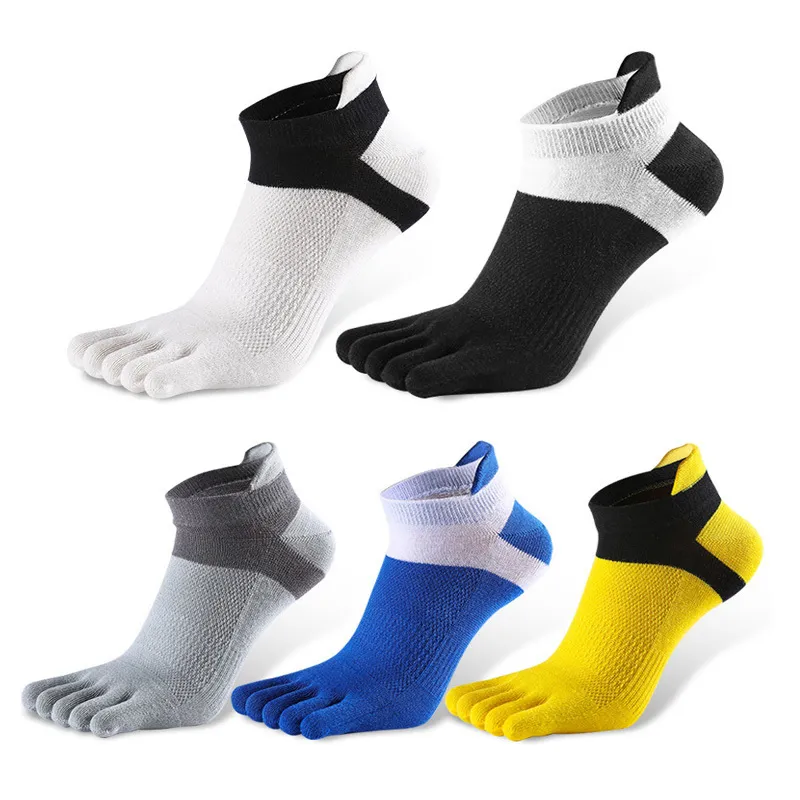 Men's Socks 5Pairs lot Summer Men Cotton Five-finger Male short High Quality 221027