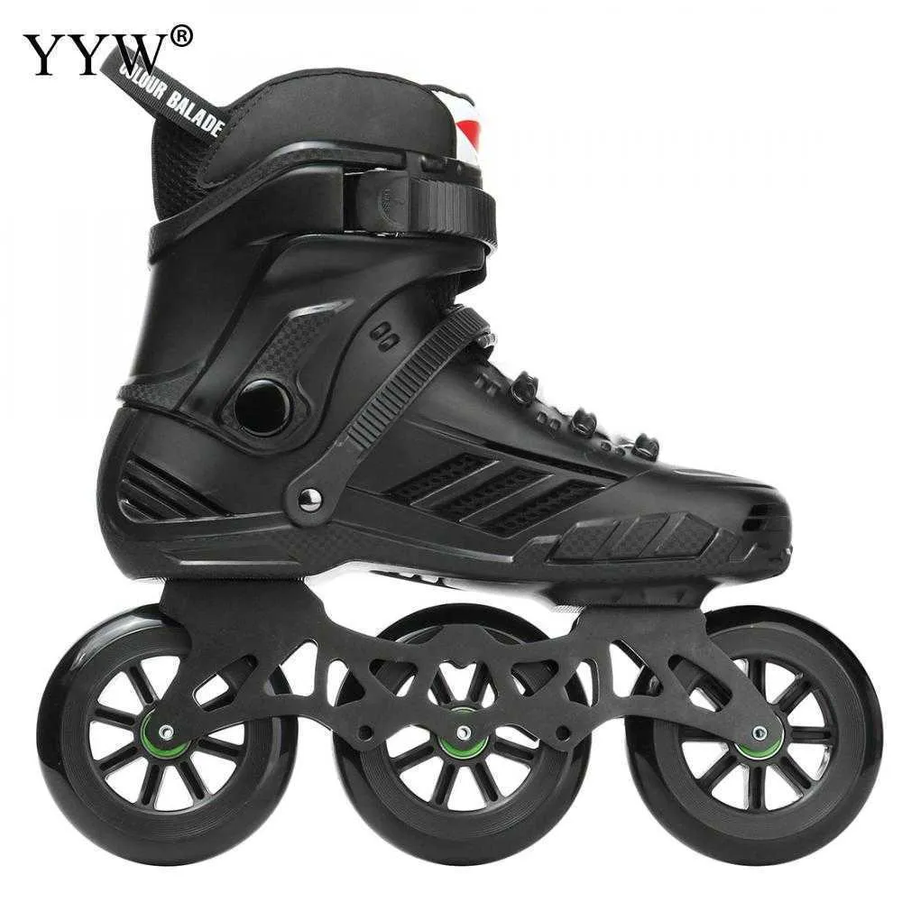 Ice Skates 3 Wheel Adult Roller Shoes Inline Skating Professional Sneaker Speed Patines Free Racing Men L221014