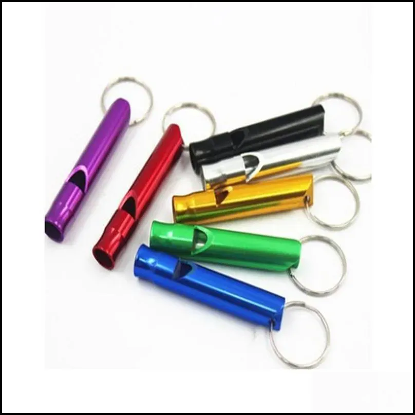 mini whistles keychain party favor outdoor emergency survival whistle multifunctional training whistle mixed colors