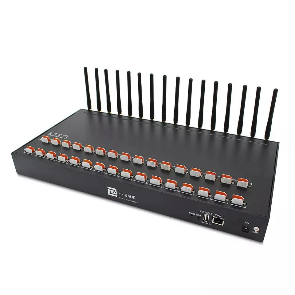 Системы телекоммуникационных систем с низкой ценой 4G 16 Port Voip GSM Gateway Фиксированные беспроводные телефоны с SIM -картой SMS Blast Machine