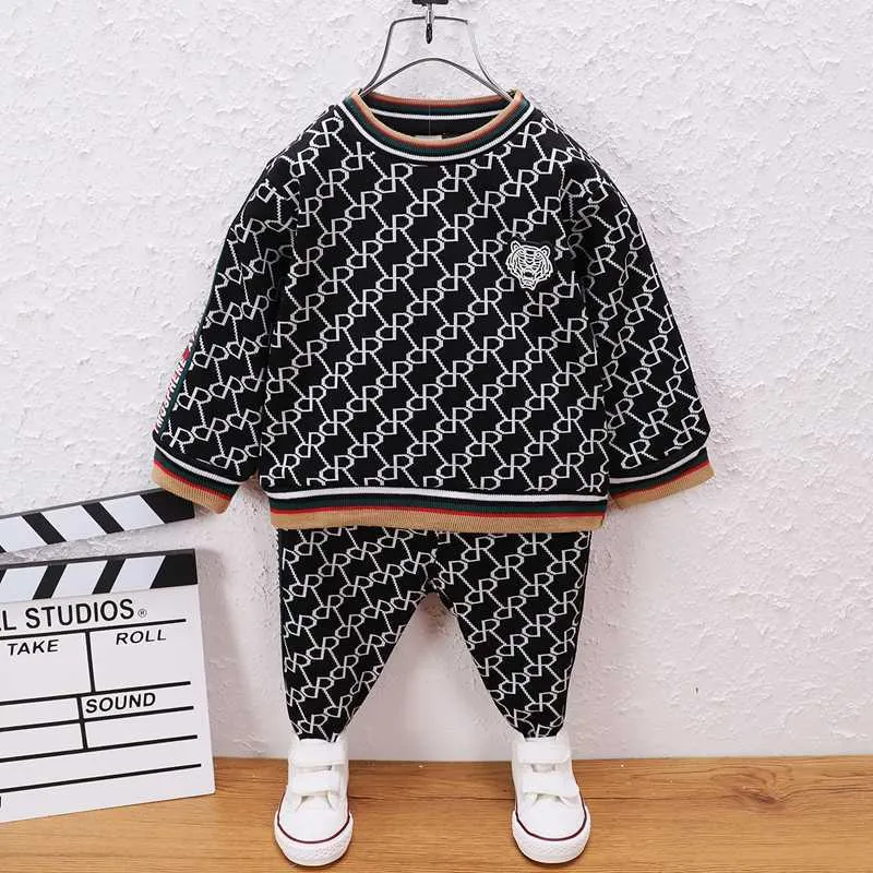 Fashion Kids Clothes Boy Sets Cotton SweaterShirt+Pants Children Spring Autumn Girls Clothing Sport Outfits