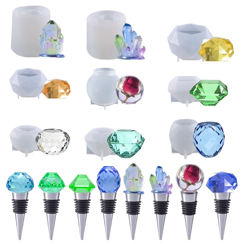 Bar Tools Wine Bottle Stopper Sile Mold Diy Uv Resin Epoxy Crystal Cluster Handicraft Making Accessories Ampsile Drop Del Smtzm